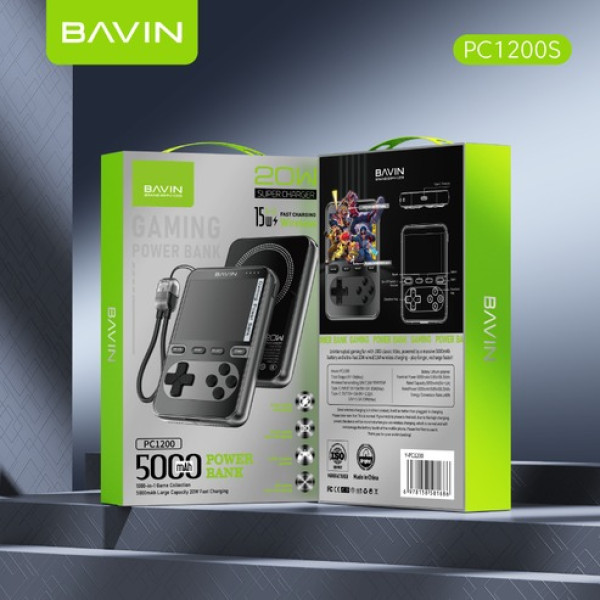 Фото - Батарея мобильная Bavin PC1200S 5000 mAh GAMING 20W Black (Y-PC1200S BK)