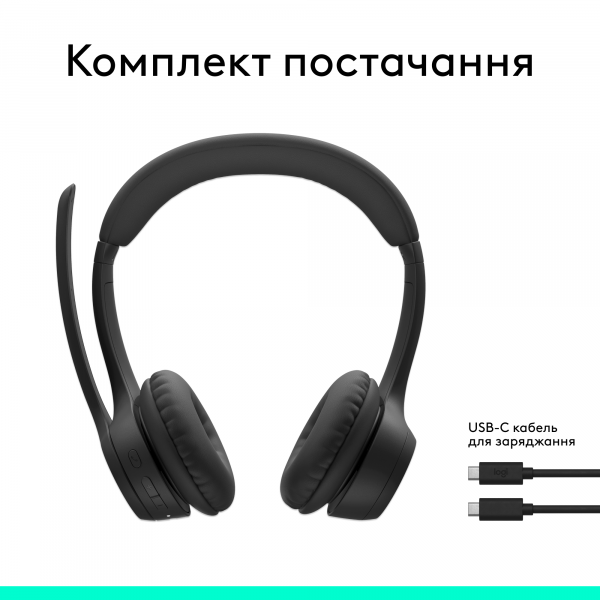 Фото - Гарнитура беспроводная Logitech Zone 300 Bluetooth Graphite (981-001407)