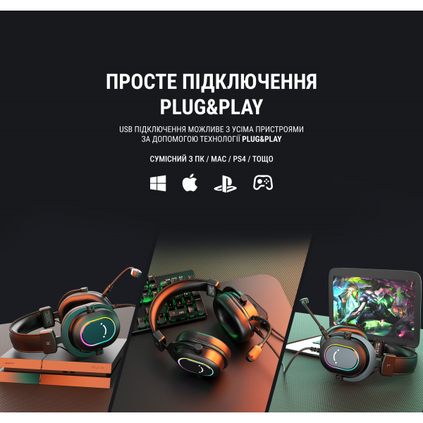 Фото - Гарнитура проводная игровая Fifine Black RGB (H6)