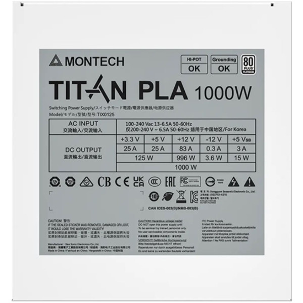 Фото - Блок питания для ПК Montech TITAN PLA 1000