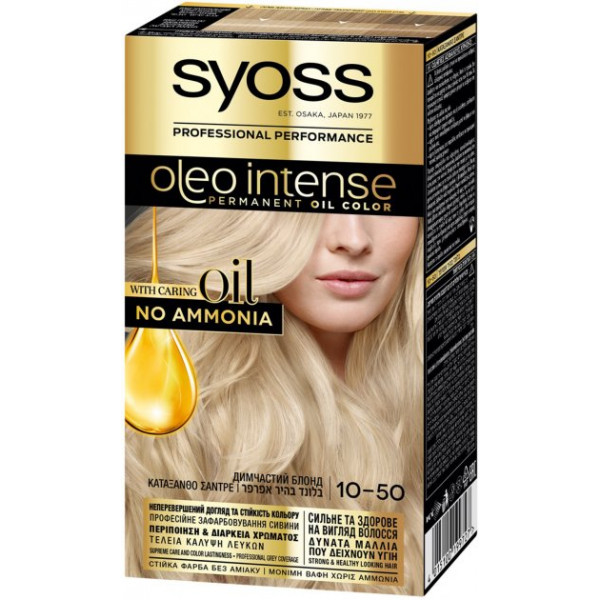 Фото - Краска для волос SYOSS Oleo Intense 10-50 Дымчатый блонд (4015100199727)