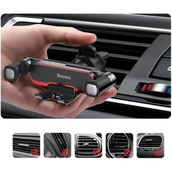 Фото - Автодержатель Baseus Mr Hui Gravity Car Mount Black (SUYL-HU01)