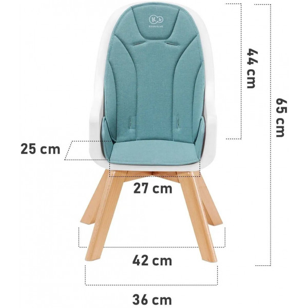 Фото - Стульчик для кормления классический Kinderkraft Tixi Turquoise (KKKTIXITRQ0000)