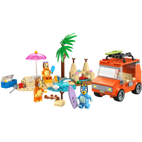 Фото - Конструктор LEGO Bluey Пляж и семейная поездка на автомобиле Блуи (11202)
