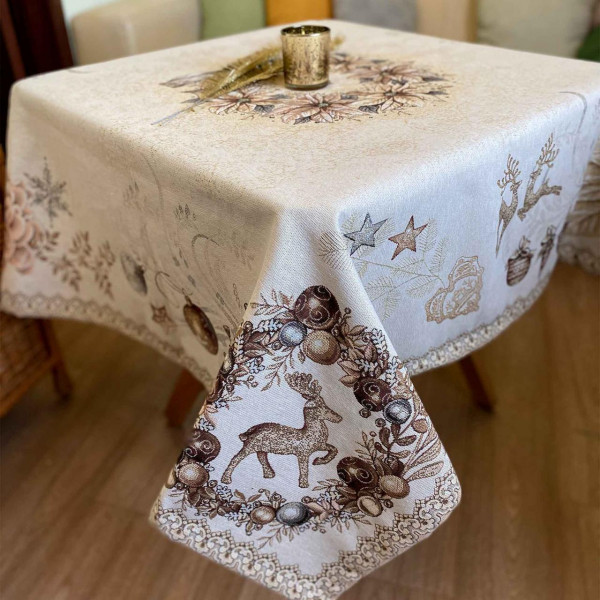 Фото - Скатерть прямоугольная Прованс 135х300 Золотые праздники (023426)