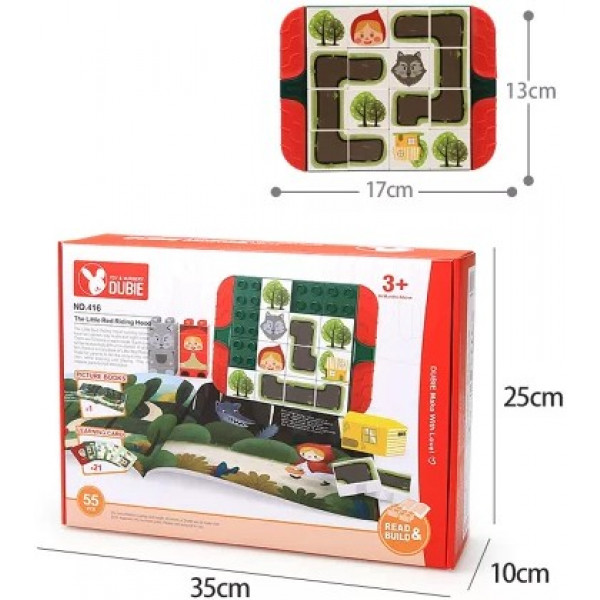 Фото - Пластиковый конструктор Wange Красная шапочка - игра лабиринт + книга с рисунками (416)