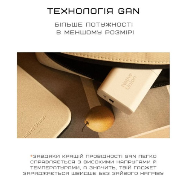 Фото - Сетевое зарядное устройство Native Union Fast GaN Charger PD 45W Port White (FAST-PD45AC-WHT-EU)