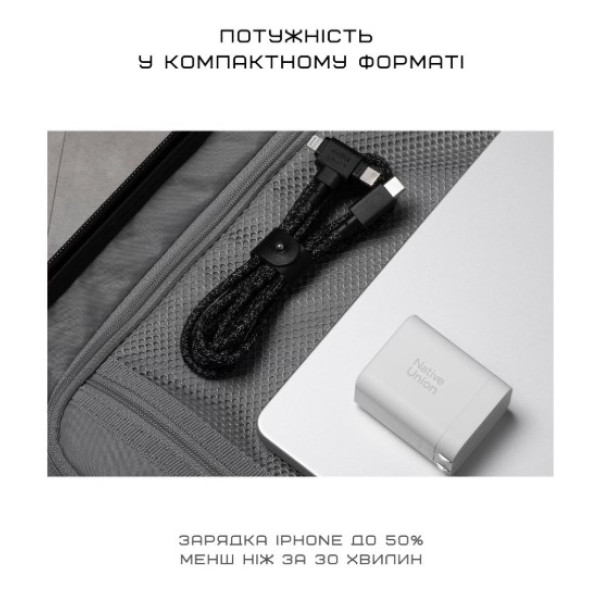 Фото - Сетевое зарядное устройство Native Union Fast GaN Charger PD 45W Port White (FAST-PD45AC-WHT-EU)