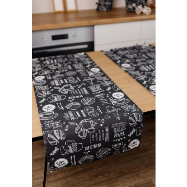 Фото - Скатерть раннер Прованс Breakfast black 40х120 см (039617)