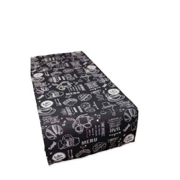 Фото - Скатерть раннер Прованс Breakfast black 40х120 см (039617) Фото - Скатерть раннер Прованс Breakfast black 40х120 см (039617)