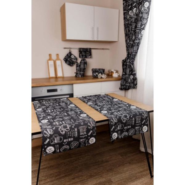 Фото - Скатерть раннер Прованс Breakfast black 40х120 см (039617)