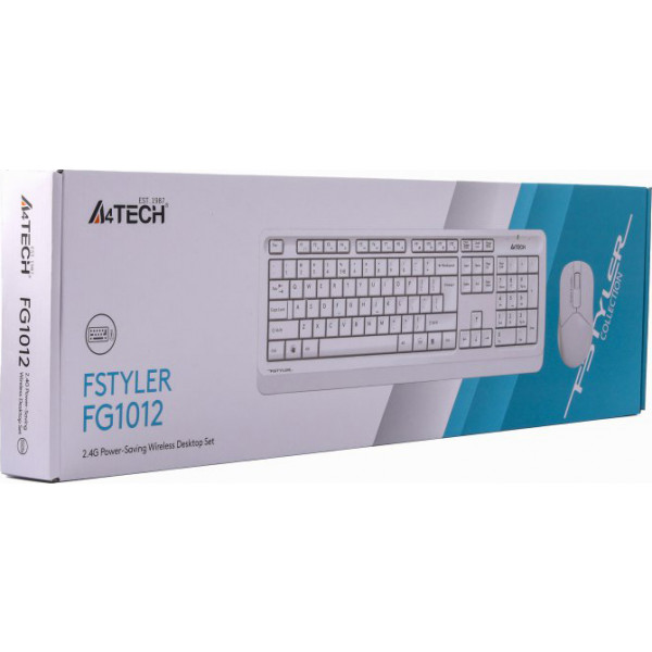 Фото - Клавиатура+мышь беспроводная A4tech FG1012 White USB