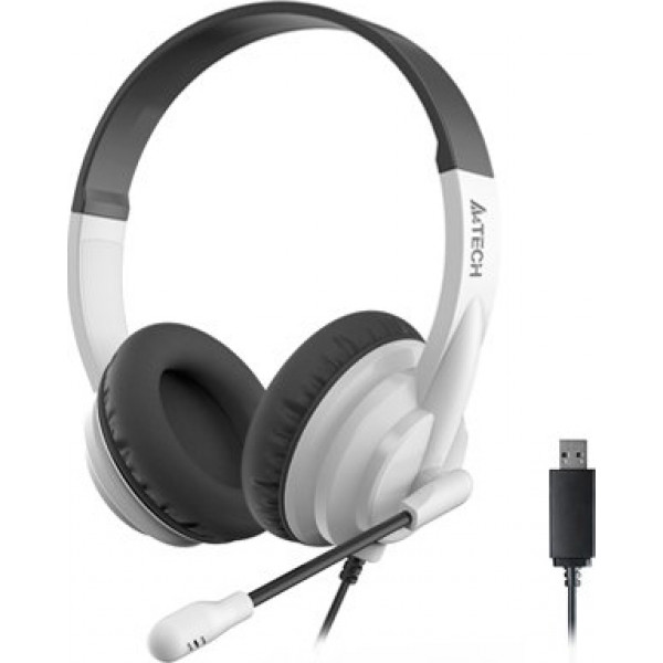 Фото - Гарнитура проводная A4tech HU-10 Black/White