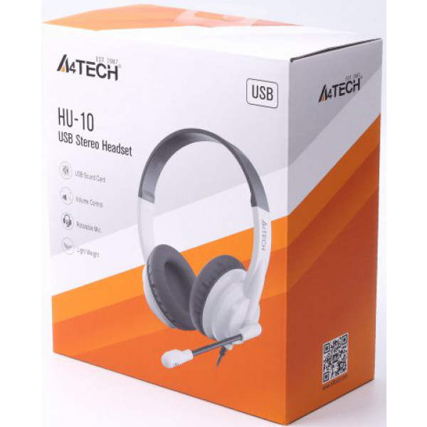 Фото - Гарнитура проводная A4tech HU-10 Black/White