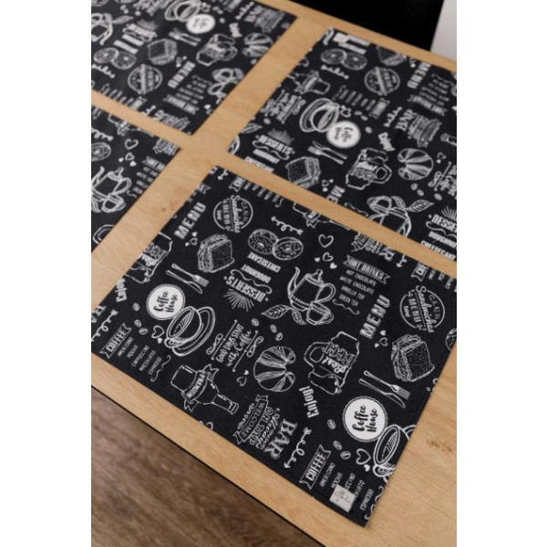Фото - Салфетка для сервировки Прованс Breakfast black 35х45 см (039619)