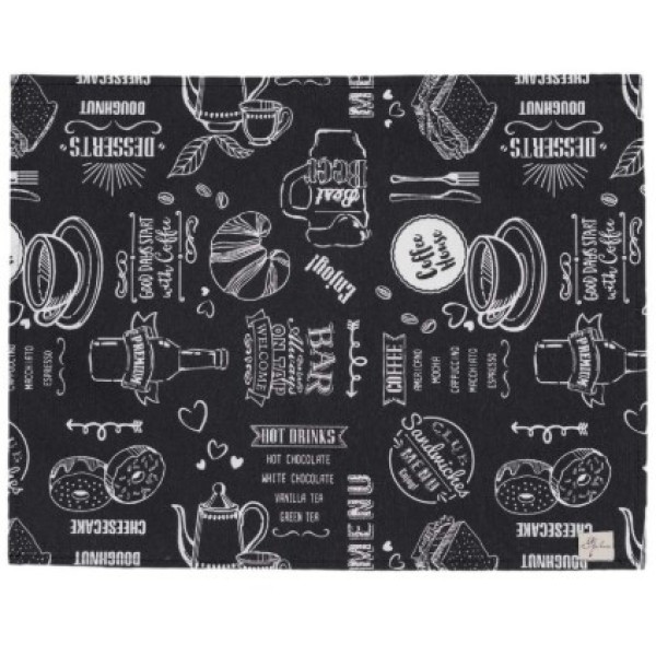 Фото - Салфетка для сервировки Прованс Breakfast black 35х45 см (039619)