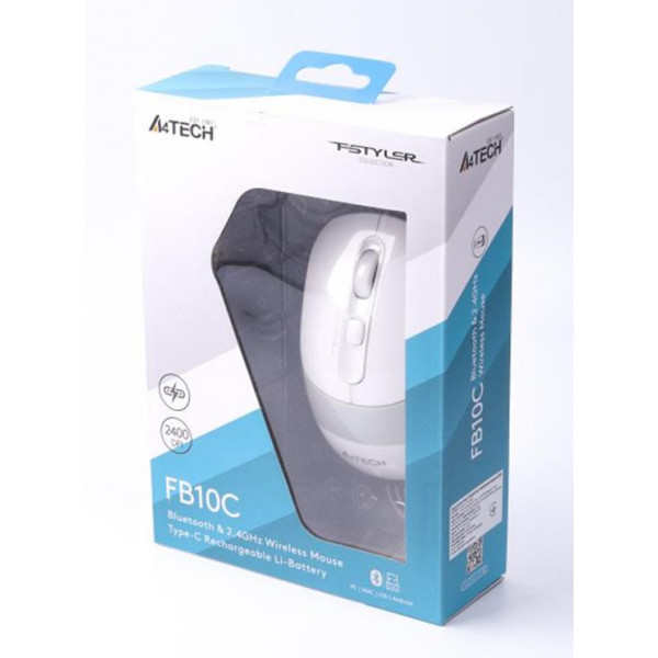 Фото - Мышь беспроводная A4tech FB10C Grayish White USB
