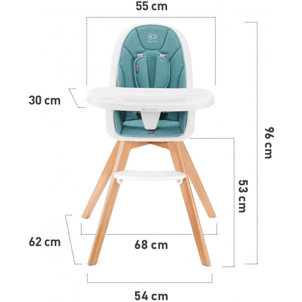 Фото - Стульчик для кормления классический Kinderkraft Tixi Turquoise (KKKTIXITRQ0000)