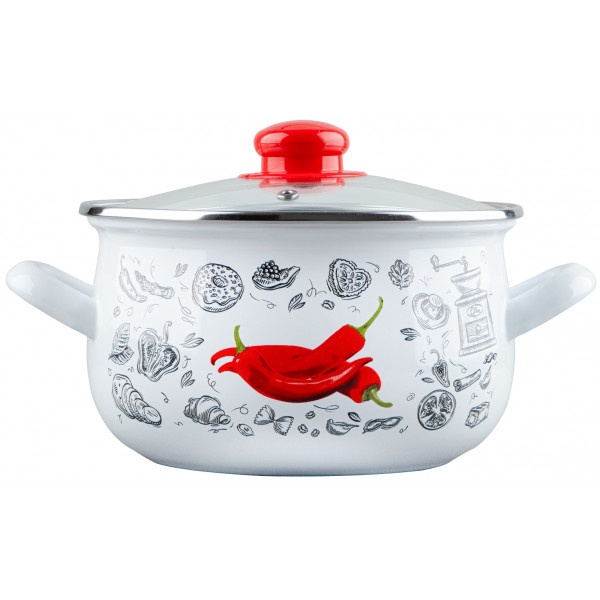 Фото - Кастрюля Gusto Перчинка 16 см 2,1 л (GT-T-116-WP)