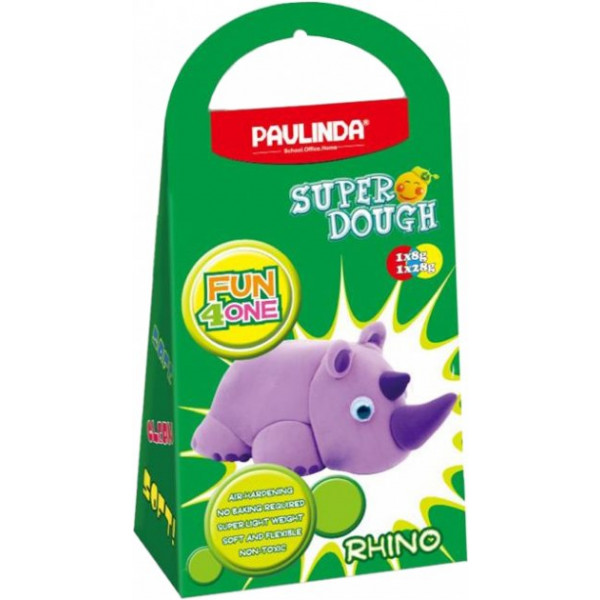 Фото - Масса для лепки Paulinda Super Dough Fun4one Носорог с подвижными глазами (PL-1537)