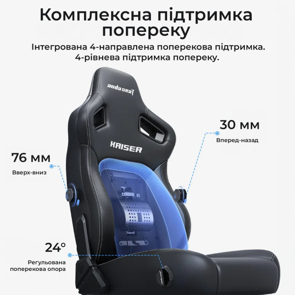 Фото - Кресло для геймеров Anda Seat Kaiser 4 V2 Size XL Gray Fabric (AD12YDDC-XLL-20-G-CF-03)