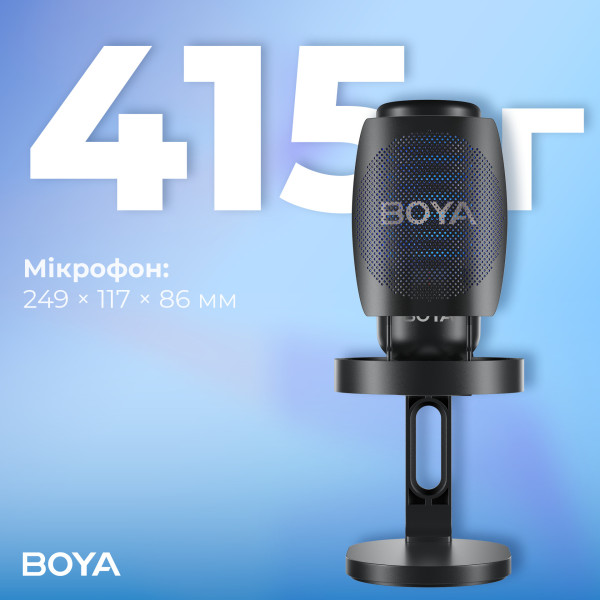 Фото - Микрофон для компьютера проводной Boya K3-02 RGB Black
