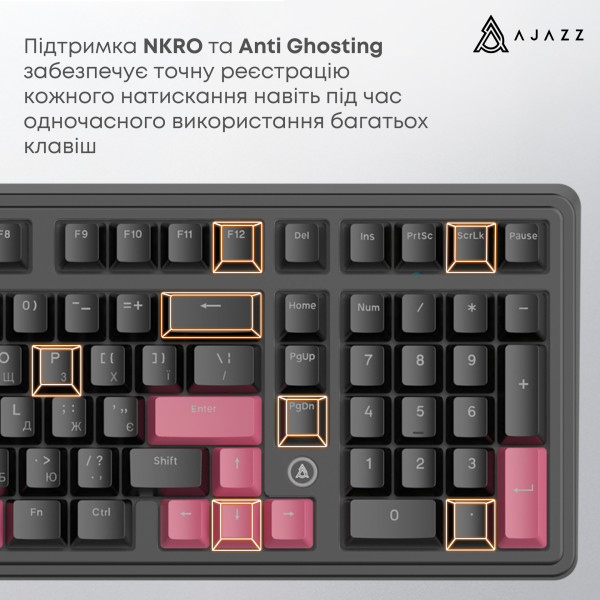 Фото - Клавиатура проводная игровая Ajazz AK980 Red switches Black Red (AK980-R-BR)