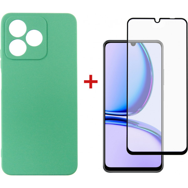 Фото - Чехол для смартфона DENGOS for Realme C51 Mint (DG-KM-61) + стекло