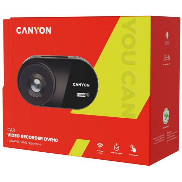 Фото - Видеорегистратор Canyon DVR10 FullHD 1080p Wi-Fi Black (CND-DVR10)