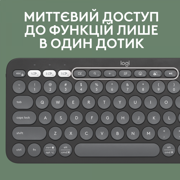 Фото - Клавиатура беспроводная Logitech K380s Pebble Keys 2 Graphite Bluetooth (920-011851)