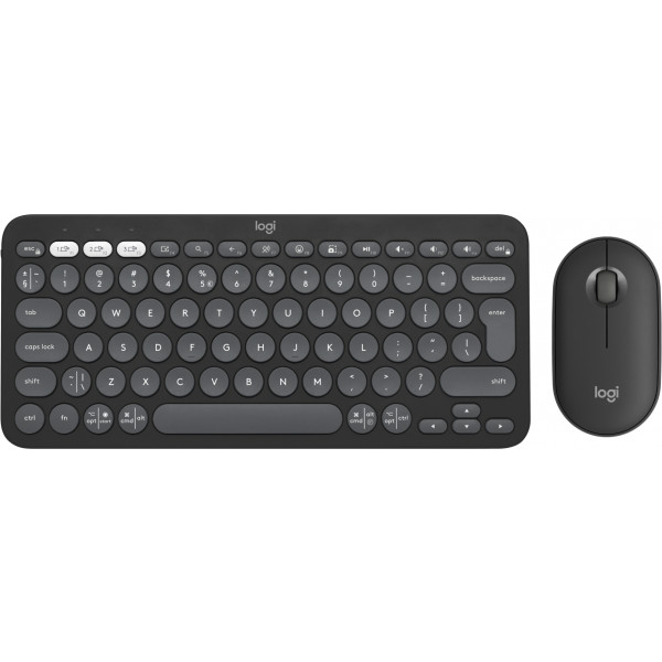 Фото - Уценка - Клавиатура+мышь беспроводная Logitech Pebble 2 Combo Graphite Wireless (920-012239)