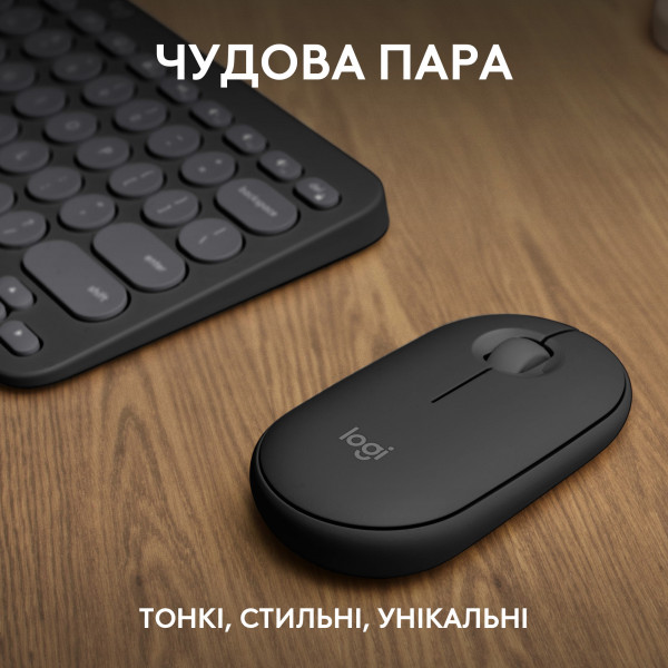 Фото - Уценка - Клавиатура+мышь беспроводная Logitech Pebble 2 Combo Graphite Wireless (920-012239)