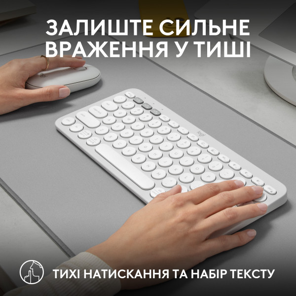 Фото - Клавиатура+мышь беспроводная Logitech Pebble 2 Combo White Wireless (920-012240)
