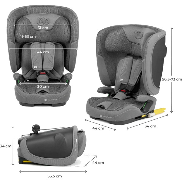 Фото - Автокресло Kinderkraft Fix2Go i-Size Grey (KCFI2GO0GRY0000)