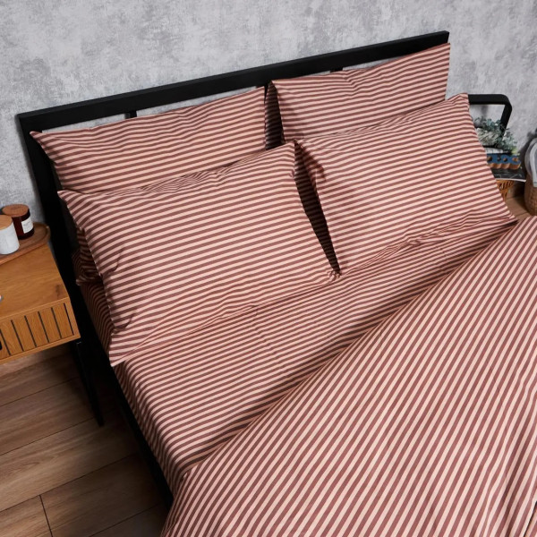 Фото - Комплект постельного белья Moon&Star Бязь Gold Люкс Autumn Stripes 160х220х2 нав. 2х40х60 (MS-820005945)