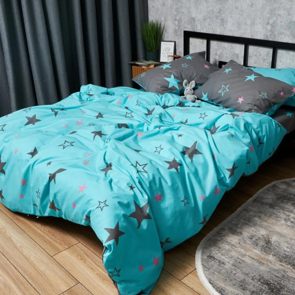 Фото - Комплект постельного белья Moon&Star Бязь Gold Люкс Starry Skies 160х220 нав. 2х70х70 (MS-820007022)