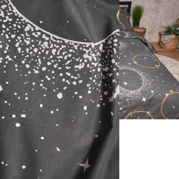 Фото - Комплект постельного белья Moon&Star Бязь Gold Люкс Cosmic Glow 175х210 нав. 2х70х70 (MS-820005642)