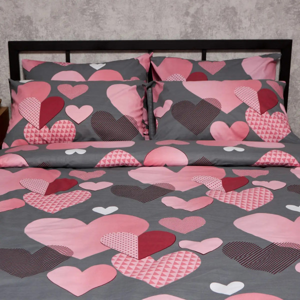Фото - Комплект постельного белья Moon&Star Бязь Gold Люкс Blush Love 160х220х2 нав. 2х50х70 (MS-820008816)