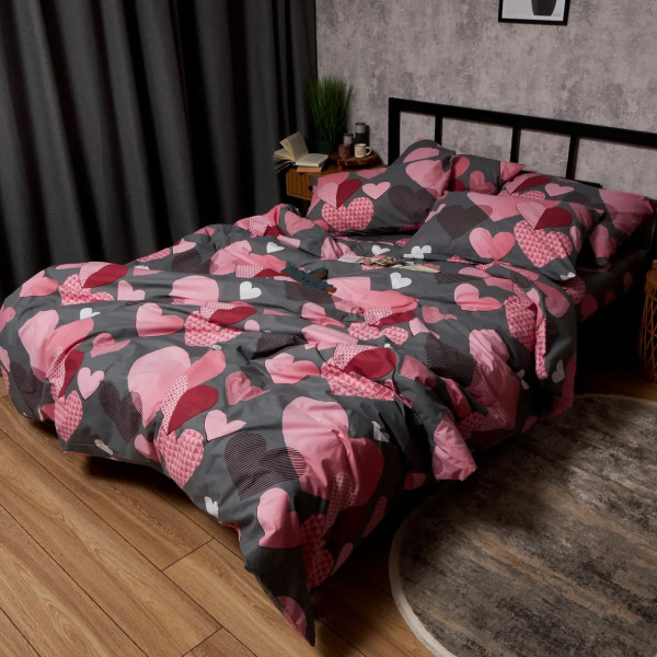 Фото - Комплект постельного белья Moon&Star Бязь Gold Люкс Blush Love 160х220х2 нав. 2х50х70 (MS-820008816)