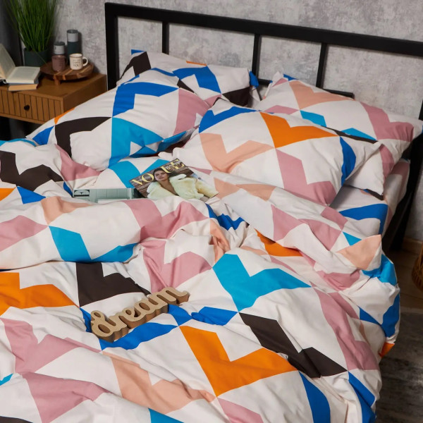 Фото - Комплект постельного белья Moon&Star Бязь Gold Люкс Color Clash 143х210 см нав. 4х70х70 (MS-820008979)