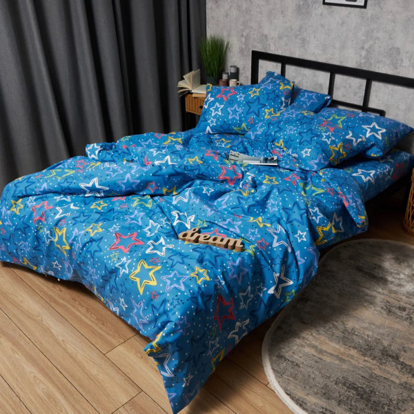 Фото - Комплект постельного белья Moon&Star Бязь Gold Люкс Galaxy Dreams King Size 220x240 нав. 2х50х70 (MS-820009276)