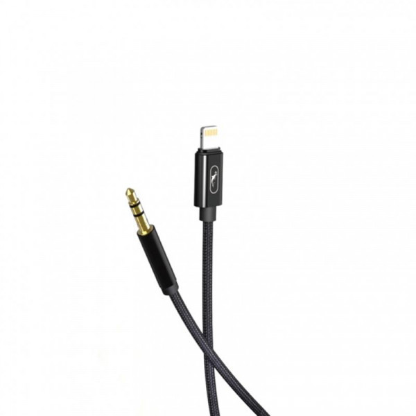 Фото - Кабель синхронизации данных SkyDolphin SR26 Braided Wire Lightning-3.5 мм, 1 м Black (AUX-000069)