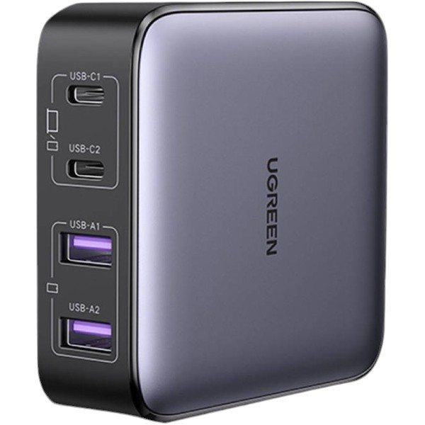 Фото - Сетевое зарядное устройство UGREEN CD327 4xUSB 65W (2хUSB-C+2xUSB-A) (90747)