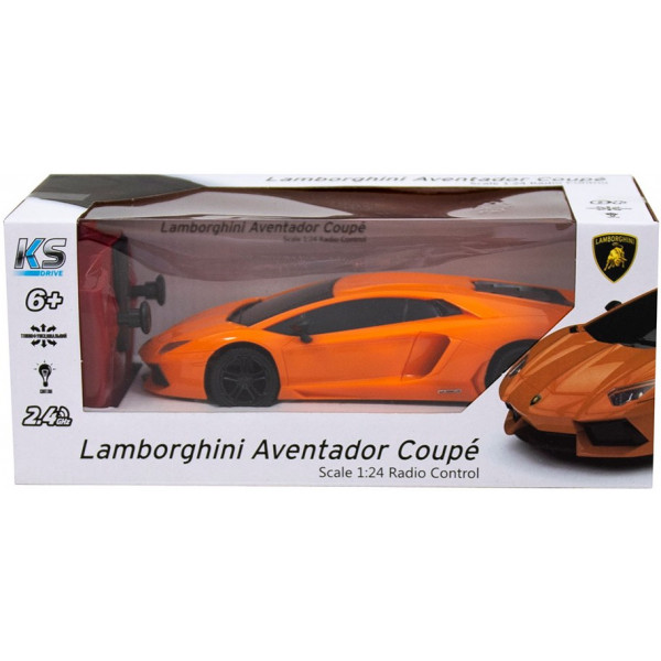 Фото - Радиоуправляемая машинка KS Drive Lamborghini Aventador LP 700-4 оранжевый (124GLBO)