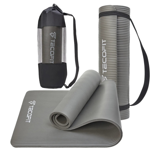 Фото - Коврик для йоги и фитнеса TECOFIT 183х61х1 см NBR Grey (TOP20106462)