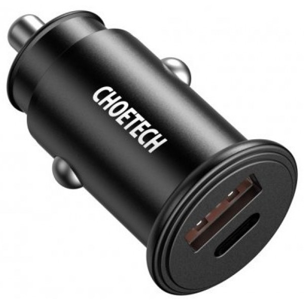 Фото - Автомобильное зарядное устройство Choetech PD3.0 30w Fast Black (TC0006)