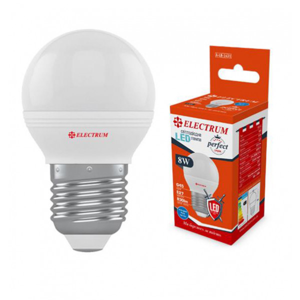 Фото - Лампочка светодиодная Electrum 8W E27 4000K A-A-LB-1431
