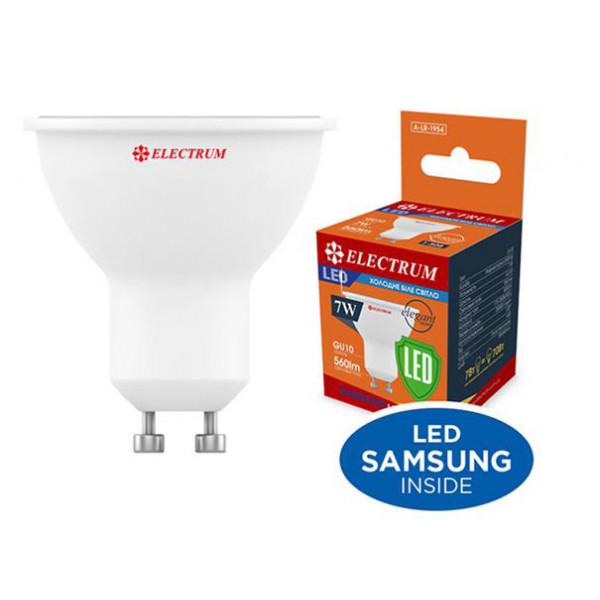 Фото - Лампочка светодиодная Electrum MR-16 7W GU10 4000K A-LR-1954