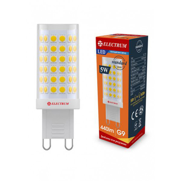 Фото - Лампочка светодиодная Electrum 5W G9 4000K A-LC-1898