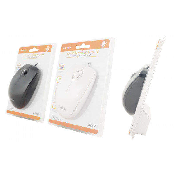 Фото - Мышь проводная Piko MS-009 White USB (1283126467141)